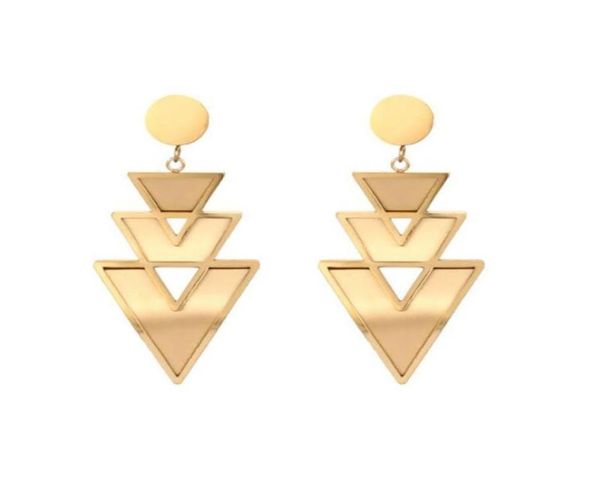 stainless steel big gold three triangle geometry drop women earrings jewelry gift for him dangle chandelier3079856, Silver
stainless steel big gold three triangle geometry drop women earrings jewelry gift for him dangle chandelier3079856, Silver