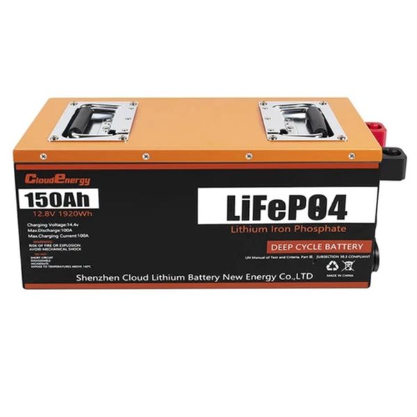 cloudenergy 12v 150ah lifepo4 battery pack backup power, 1920wh energy, 6000+ cycles, built-in 100a bms, support in series/parallel
cloudenergy 12v 150ah lifepo4 battery pack backup power, 1920wh energy, 6000+ cycles, built-in 100a bms, support in series/parallel