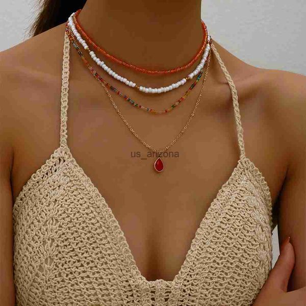 bohemian multilayer handmade beads chain fashion necklaces red crystal pendant jewelry for women accessories n0360 l230620, Silver
bohemian multilayer handmade beads chain fashion necklaces red crystal pendant jewelry for women accessories n0360 l230620, Silver