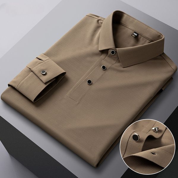 men's polos men spring tshirts business long sleeve polo shirtsmale slim fit fashion casual shirts 230630, White;black
men's polos men spring tshirts business long sleeve polo shirtsmale slim fit fashion casual shirts 230630, White;black