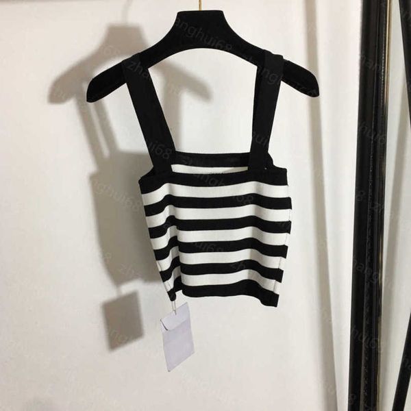 23ss womens knits womens designer clothing striped color-matching knit camisole vest womens clothes a1, White
23ss womens knits womens designer clothing striped color-matching knit camisole vest womens clothes a1, White