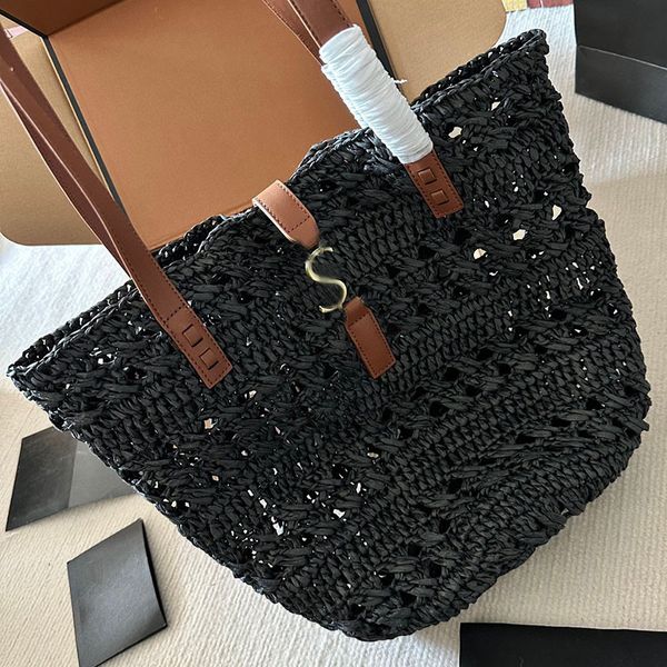 summer straw hollow out women designer tote bag gold letter metal hardware large capacity light portable shopping shoulder handbag outdoor h
summer straw hollow out women designer tote bag gold letter metal hardware large capacity light portable shopping shoulder handbag outdoor h