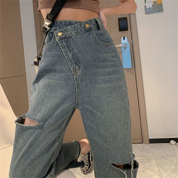 women s jeans high waist irregular denim female flare for women bell bottom fat mom wide leg skinny woman streetwear 230701, Blue
women s jeans high waist irregular denim female flare for women bell bottom fat mom wide leg skinny woman streetwear 230701, Blue