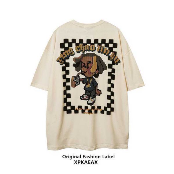 stussys original fashion brand mosaic american cartoon print short sleeve men's and women's china-chic couple costume, White;black
stussys original fashion brand mosaic american cartoon print short sleeve men's and women's china-chic couple costume, White;black