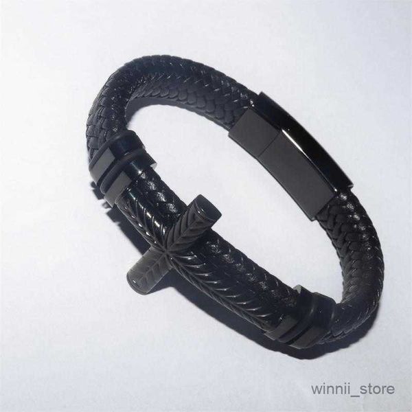 charm bracelets classic cross leather bracelet for men metal magnetic armband man bracelet cross r230701, Golden;silver
charm bracelets classic cross leather bracelet for men metal magnetic armband man bracelet cross r230701, Golden;silver