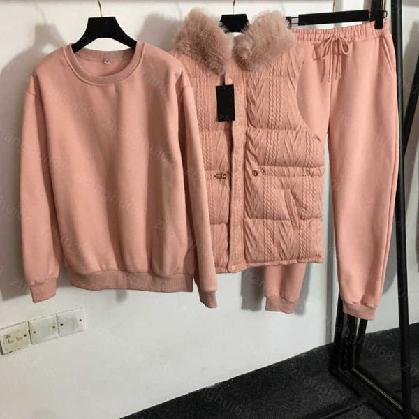 23ss women tracksuit thermal suit womens designer clothing fleece long sleeve hoodie drawstring waist hooded vest fleece waist casual pants, Gray
23ss women tracksuit thermal suit womens designer clothing fleece long sleeve hoodie drawstring waist hooded vest fleece waist casual pants, Gray