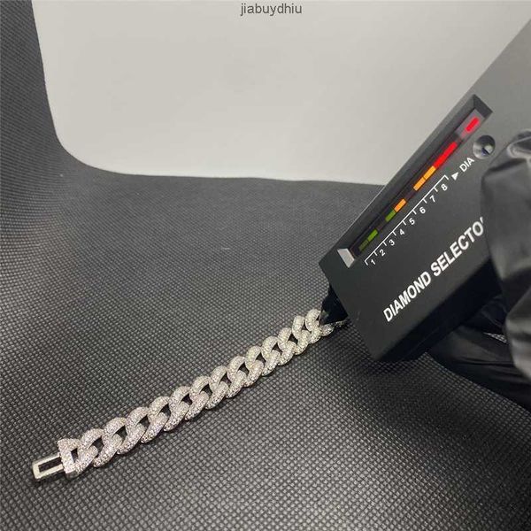 10mm flawless vvs moissanite diamond hip hop jewelry necklace iced out miami cuban link chain bracelet, Silver
10mm flawless vvs moissanite diamond hip hop jewelry necklace iced out miami cuban link chain bracelet, Silver