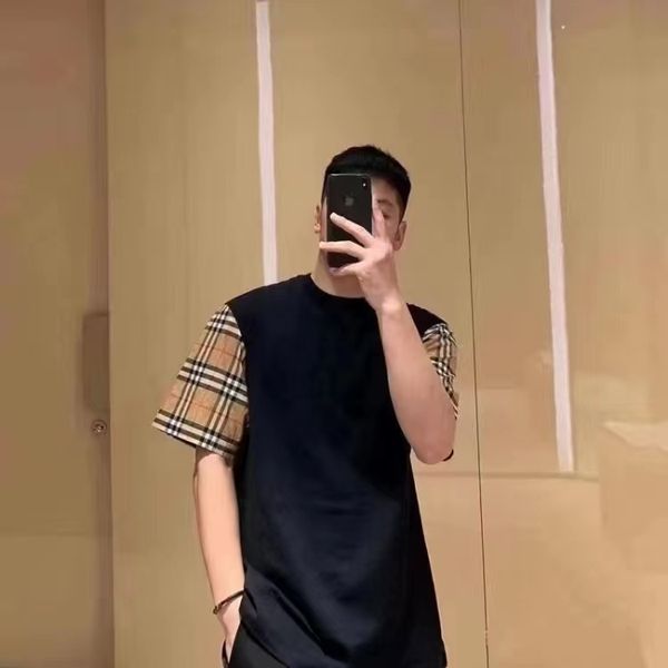 mens t shirt designer for men womens shirts fashion spliced plaid tshirt with letters casual summer short sleeve man tee woman clothing, White;black
mens t shirt designer for men womens shirts fashion spliced plaid tshirt with letters casual summer short sleeve man tee woman clothing, White;black