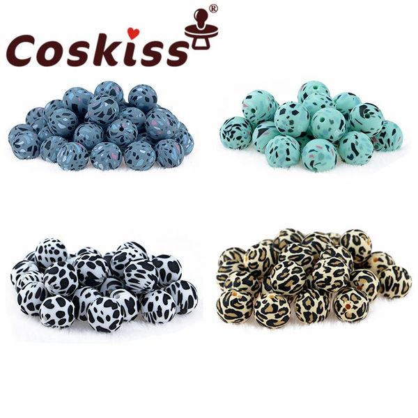 capris coskiss 50pc 12/15mm silicone leopard print bead food grade teether round printing diy crafts baby teether safe rattle beads, Black;white
capris coskiss 50pc 12/15mm silicone leopard print bead food grade teether round printing diy crafts baby teether safe rattle beads, Black;white