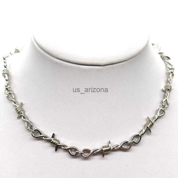 small wire brambles iron choker necklace women hip-hop gothic punk barbed wire little thorns chain choker jewelry gifts l230620, Silver
small wire brambles iron choker necklace women hip-hop gothic punk barbed wire little thorns chain choker jewelry gifts l230620, Silver