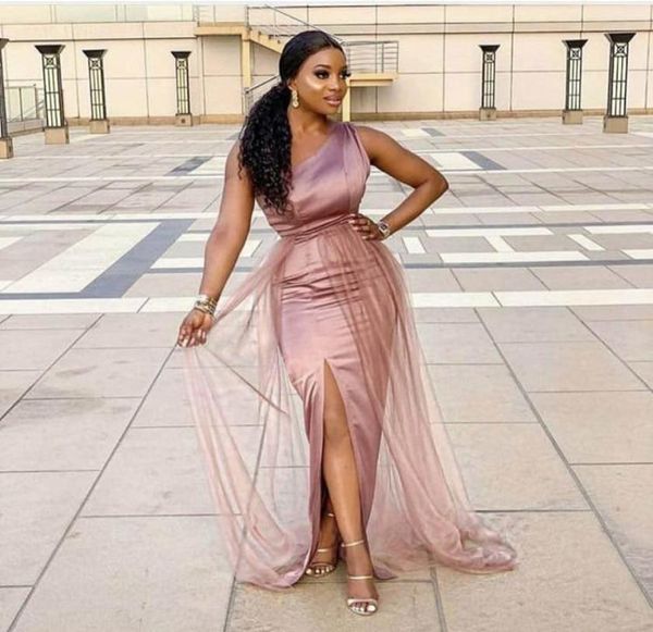 dusty pink bridesmaid dresses one shoulder side slit floor length elastic satin and tulle mermaid wedding guest dress8178750, White;pink
dusty pink bridesmaid dresses one shoulder side slit floor length elastic satin and tulle mermaid wedding guest dress8178750, White;pink