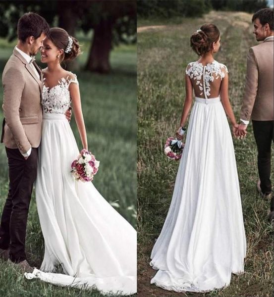 vintage boho beach country wedding dresses sheer neck cap sleeves appliques lace chiffon backless bridal gowns2880748, White
vintage boho beach country wedding dresses sheer neck cap sleeves appliques lace chiffon backless bridal gowns2880748, White