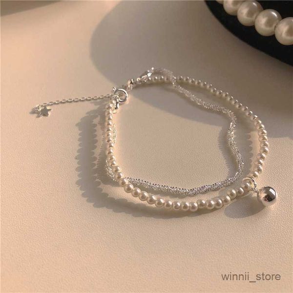 charm bracelets simple fashion pearl double layer bracelet for women chain bracelet jewelry valentines day gift pulseras mujer r230701, Golden;silver
charm bracelets simple fashion pearl double layer bracelet for women chain bracelet jewelry valentines day gift pulseras mujer r230701, Golden;silver