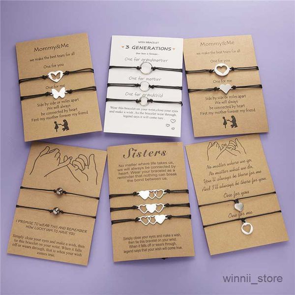 charm bracelets stainless steel heart circle bracelet adjustable woven family mother sister friendship jewelry gift r230701, Golden;silver
charm bracelets stainless steel heart circle bracelet adjustable woven family mother sister friendship jewelry gift r230701, Golden;silver