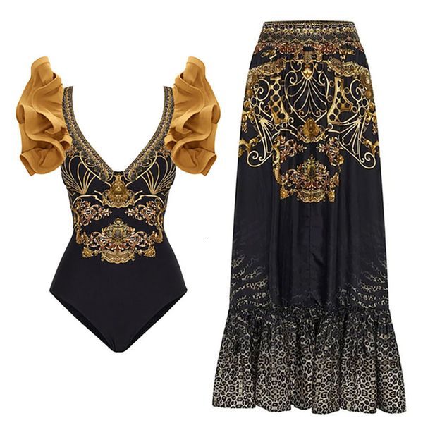 swim wear pleated three dimensional ruffled swimsuit v neck slim printed bikini chiffon beach skirt luxury swimwear 230701
swim wear pleated three dimensional ruffled swimsuit v neck slim printed bikini chiffon beach skirt luxury swimwear 230701
