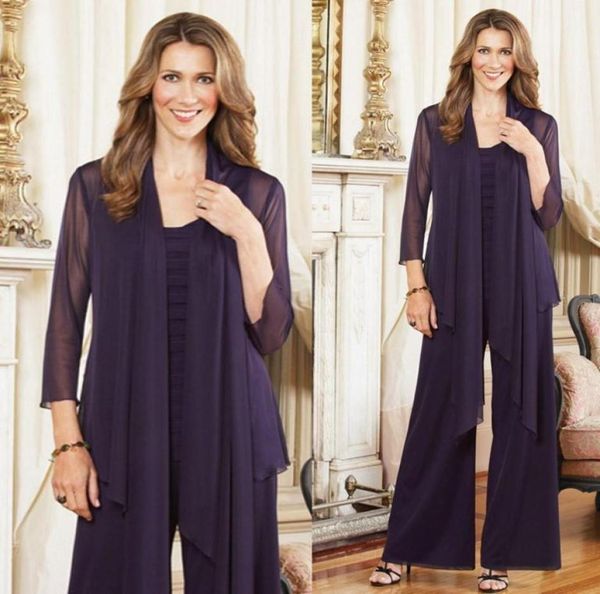 modest 2016 grape chiffon scoop pleats mother of bride pant suits with long sleeve jacket plus size custom made china en72735921482, Black;red
modest 2016 grape chiffon scoop pleats mother of bride pant suits with long sleeve jacket plus size custom made china en72735921482, Black;red