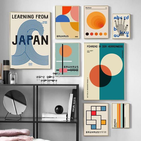 parkas bauhaus exhibition modern geometric abstract japan nordic wall art canvas painting posters prints pictures for living room decor, Black
parkas bauhaus exhibition modern geometric abstract japan nordic wall art canvas painting posters prints pictures for living room decor, Black