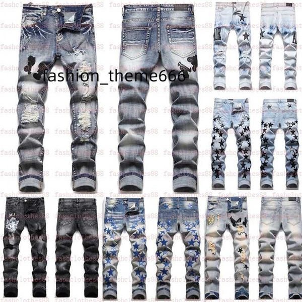 men's jeans european jean broken hombre letter star men embroidery patchwork ripped for trend brand motorcycle pant mens skinny, Blue
men's jeans european jean broken hombre letter star men embroidery patchwork ripped for trend brand motorcycle pant mens skinny, Blue