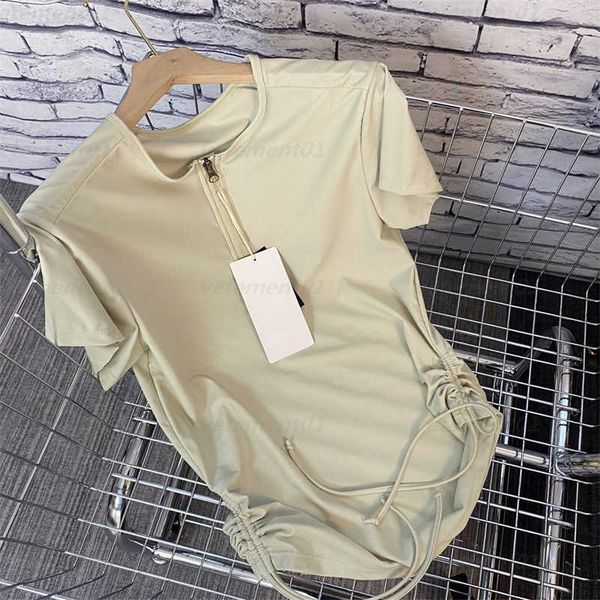 fashion t shirt designer clothes women half-zip drawstring yoga tshirt female slim quick dry short-sleeved yoga clothes womens sport 0607, White
fashion t shirt designer clothes women half-zip drawstring yoga tshirt female slim quick dry short-sleeved yoga clothes womens sport 0607, White
