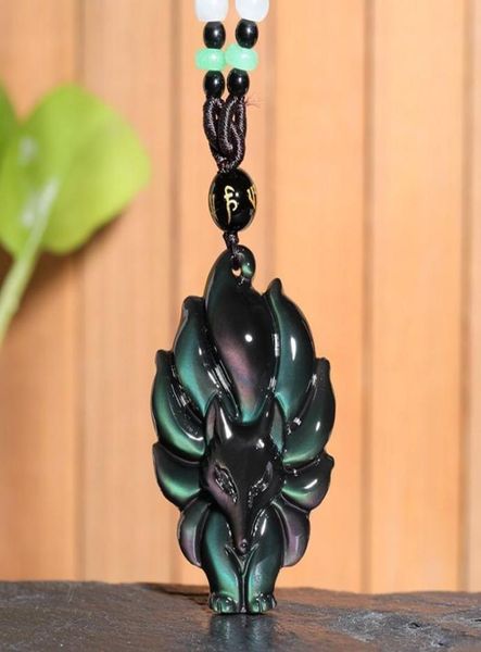 natural carved gold obsidian jade nine tail fox pendant black green necklace charm jewellery fashion lucky amulet gifts men4429764, Silver
natural carved gold obsidian jade nine tail fox pendant black green necklace charm jewellery fashion lucky amulet gifts men4429764, Silver