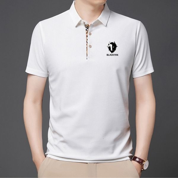 men's polos business polo shirt men summer casual loose breathable antiwrinkle short sleeved black yak 230630, White;black
men's polos business polo shirt men summer casual loose breathable antiwrinkle short sleeved black yak 230630, White;black
