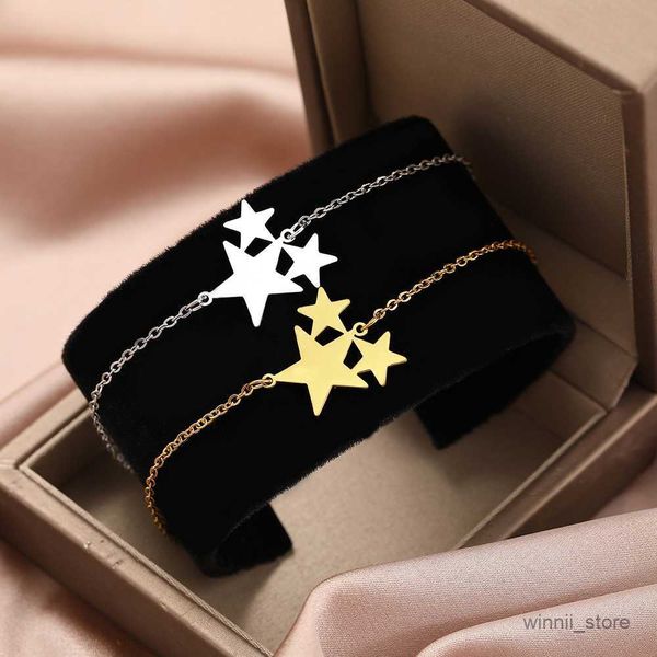 charm bracelets stainless steel bracelets simple stars lovely pendant chains fashion charms bracelet for women jewelry party friend gifts r2, Golden;silver
charm bracelets stainless steel bracelets simple stars lovely pendant chains fashion charms bracelet for women jewelry party friend gifts r2, Golden;silver