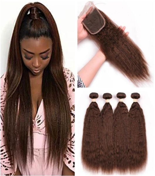 4 medium brown kinky straight malaysian hair bundles with closure chocolate brown coarse yaki human hair 4bundles with lace closu38784519, Black
4 medium brown kinky straight malaysian hair bundles with closure chocolate brown coarse yaki human hair 4bundles with lace closu38784519, Black