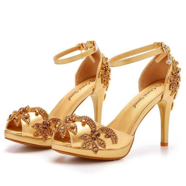 10cm sandals shallow fish mouth platform water diamond wedding bridal golden high heel shoes female, Black
10cm sandals shallow fish mouth platform water diamond wedding bridal golden high heel shoes female, Black