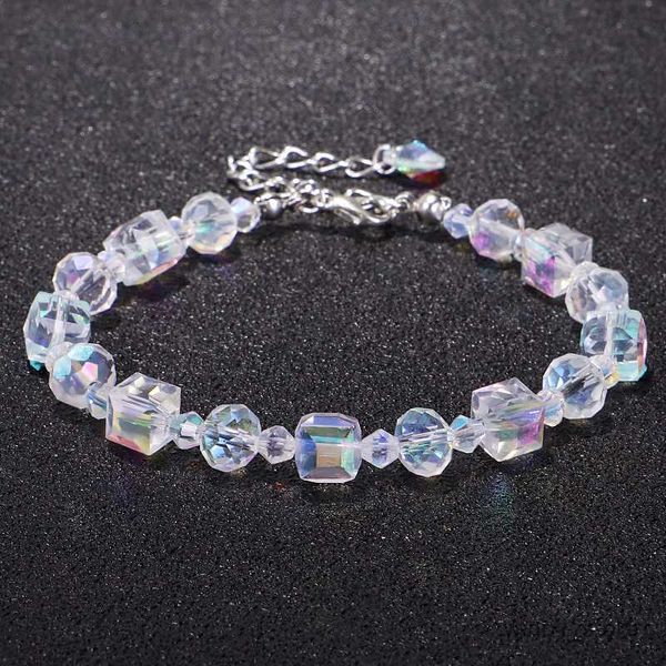 charm bracelets color beaded bracelet handmade wristband fashion square crystals for women adjustable party jewelry pulseras mujer r230701, Golden;silver
charm bracelets color beaded bracelet handmade wristband fashion square crystals for women adjustable party jewelry pulseras mujer r230701, Golden;silver