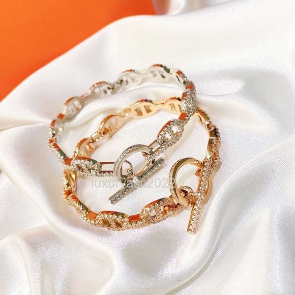 bracelets h family's new advanced fashion light luxury celebrity temperament full diamond ot buckle pig nose sen series high beauty h f, Black
bracelets h family's new advanced fashion light luxury celebrity temperament full diamond ot buckle pig nose sen series high beauty h f, Black