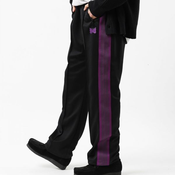 men's pants 2023 men women 1 purple webbing striped embroidery butterfly needles track awge trousers elastic waist 230630, Black
men's pants 2023 men women 1 purple webbing striped embroidery butterfly needles track awge trousers elastic waist 230630, Black
