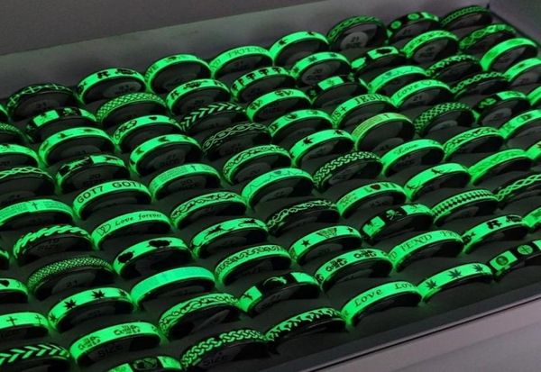 band rings 50pcs lot fashion stainless steel luminous for women and men mix style ecg love animal glow in the dark jewelry wholesa1090104, Silver
band rings 50pcs lot fashion stainless steel luminous for women and men mix style ecg love animal glow in the dark jewelry wholesa1090104, Silver
