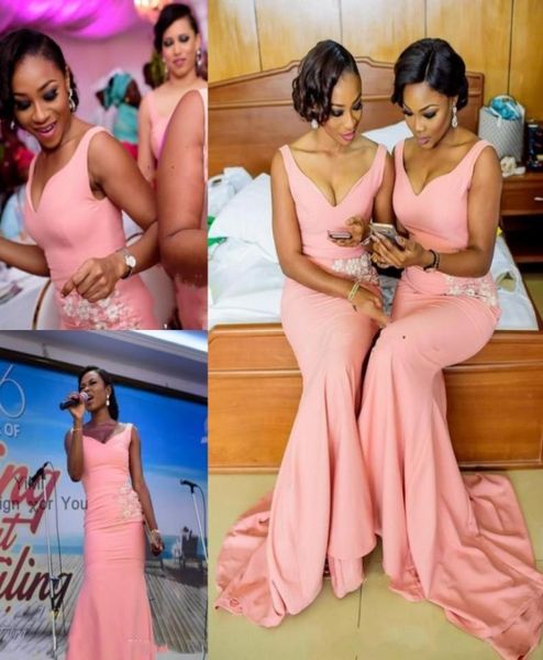 country mermaid bridesmaid dresses with deep v neck appliques satin african plus size wedding party dress count train maid of the 8962290, White;pink
country mermaid bridesmaid dresses with deep v neck appliques satin african plus size wedding party dress count train maid of the 8962290, White;pink