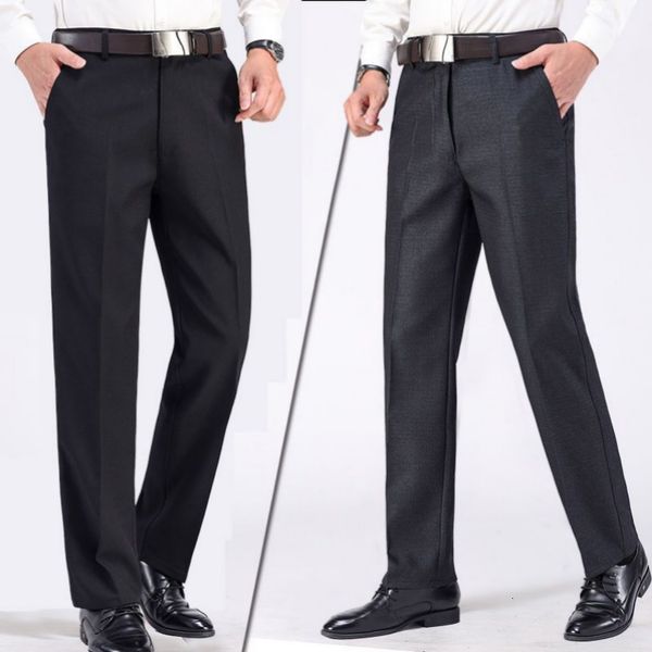 men's pants high waist summer suit quality straight business autumn dress formal big size classic trousers gozbkf 230630, Black
men's pants high waist summer suit quality straight business autumn dress formal big size classic trousers gozbkf 230630, Black