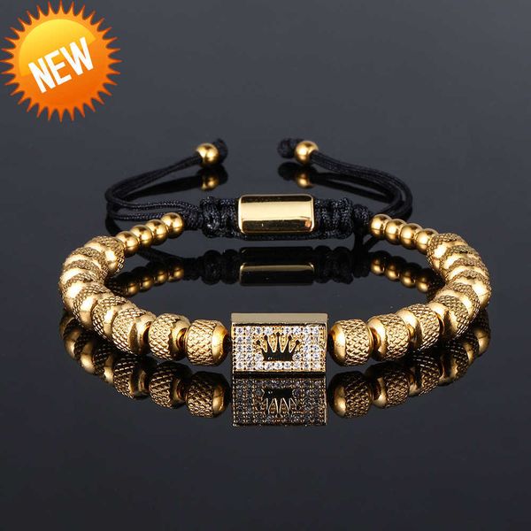 stainless steel pineapple bead woven bracelet square crown single row elbow men's bracelet, Black
stainless steel pineapple bead woven bracelet square crown single row elbow men's bracelet, Black