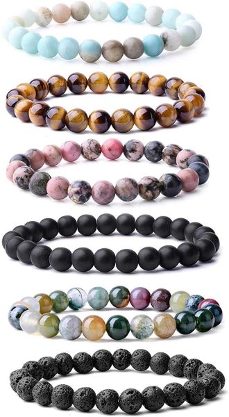 men designer 8mm bracelets women natural stone crystal stretch beaded bracelet gemstone round bracelets, Black
men designer 8mm bracelets women natural stone crystal stretch beaded bracelet gemstone round bracelets, Black