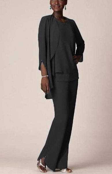 women039s 3 pieces elegant ruffles chiffon mother of the bride dress pants suit 34 sleeves with jacket outfit for wedding groo2644199, Black;red
women039s 3 pieces elegant ruffles chiffon mother of the bride dress pants suit 34 sleeves with jacket outfit for wedding groo2644199, Black;red