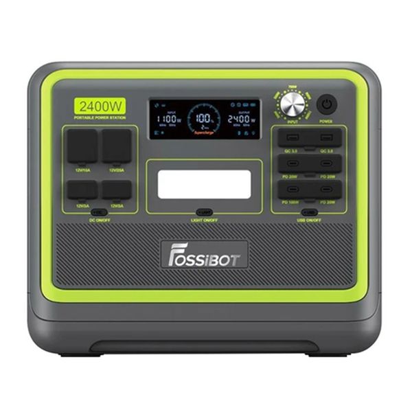 fossibot f2400 portable power station, 2048wh lifepo4 battery 2400w output solar generator, 16 output ports, input power adjustment knob- gr
fossibot f2400 portable power station, 2048wh lifepo4 battery 2400w output solar generator, 16 output ports, input power adjustment knob- gr