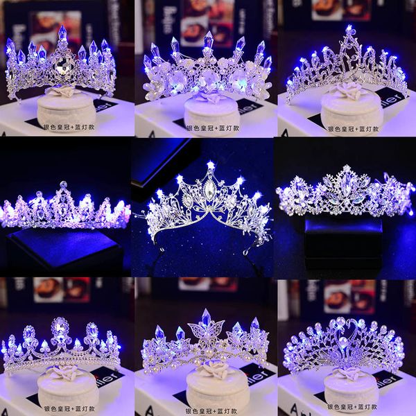 wedding hair jewelry 12 styles glowing tiaras crystal pearl wedding bride crowns with blue led light luminous princess crowns party diadem 2, Slivery;golden
wedding hair jewelry 12 styles glowing tiaras crystal pearl wedding bride crowns with blue led light luminous princess crowns party diadem 2, Slivery;golden