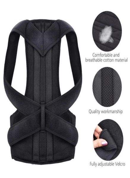 back support adjustable posture correctors brace correction men belt shoulder bandage health therapy corrector de postura8734270, Black;blue
back support adjustable posture correctors brace correction men belt shoulder bandage health therapy corrector de postura8734270, Black;blue