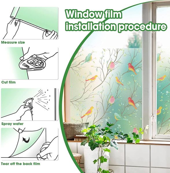 parkas privacy window film opaque nonadhesive bird decals decorative glass covering static cling tint frosted window stickers for home, Black
parkas privacy window film opaque nonadhesive bird decals decorative glass covering static cling tint frosted window stickers for home, Black
