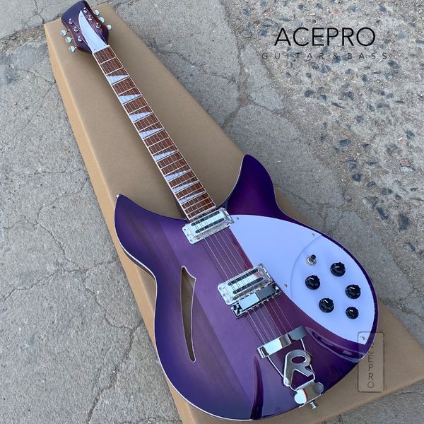 360 electric guitar purple burst color 6 string semi hollow body tailpiece bridge rosewood fretboard ing
360 electric guitar purple burst color 6 string semi hollow body tailpiece bridge rosewood fretboard ing