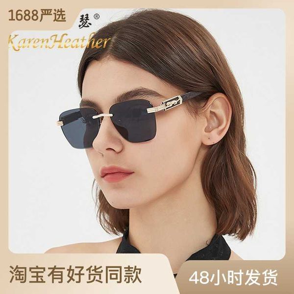 new leopard head rimless 3001 classic versatile sunglasses for men and women street pgraphy sunglasses, White;black
new leopard head rimless 3001 classic versatile sunglasses for men and women street pgraphy sunglasses, White;black