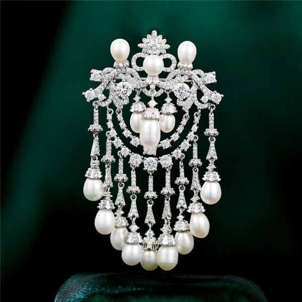 pins brooches elegant natural freshwater pearl tassel brooches luxury shiny cubic zircon flower brooch pin for women jewelry christmas gifts, Gray
pins brooches elegant natural freshwater pearl tassel brooches luxury shiny cubic zircon flower brooch pin for women jewelry christmas gifts, Gray