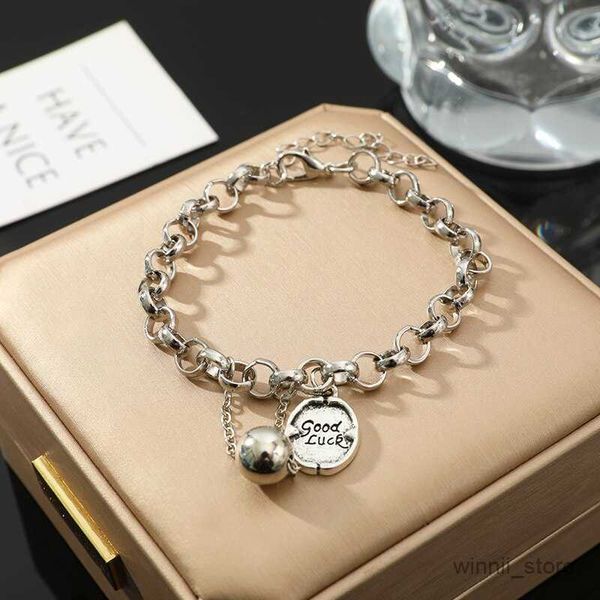charm bracelets antique silver bracelet for men and women style round ball pendant letters round sign simple hand jewelry r230701, Golden;silver
charm bracelets antique silver bracelet for men and women style round ball pendant letters round sign simple hand jewelry r230701, Golden;silver