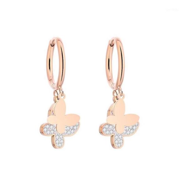 hoop huggie 2021 crystal earrings for women jewelry gift rose gold stainless steel butterfly pendant small earring15283193, Golden;silver
hoop huggie 2021 crystal earrings for women jewelry gift rose gold stainless steel butterfly pendant small earring15283193, Golden;silver