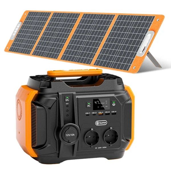 flashfish a501 540wh 500w portable power station + tsp 18v 100w foldable solar panel emergency energy kit, ac 230v output portable solar gen
flashfish a501 540wh 500w portable power station + tsp 18v 100w foldable solar panel emergency energy kit, ac 230v output portable solar gen