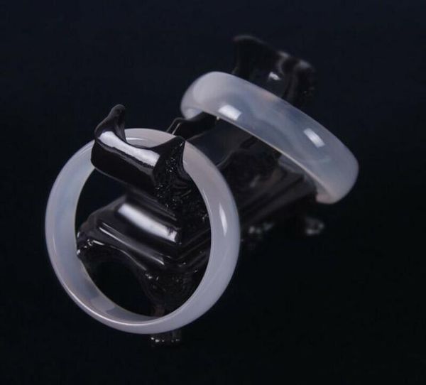 a pair natural beautiful white agate jade bangle bracelet handcarved sz 68mm3810980, Black
a pair natural beautiful white agate jade bangle bracelet handcarved sz 68mm3810980, Black