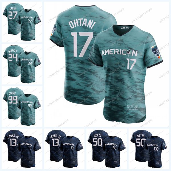 2023 all star baseball jersey shohei ohtani heim diaz semien jung seager trout judge arozarena murphy an arraez arenado arcia acuna jr. carr, Blue;black
2023 all star baseball jersey shohei ohtani heim diaz semien jung seager trout judge arozarena murphy an arraez arenado arcia acuna jr. carr, Blue;black
