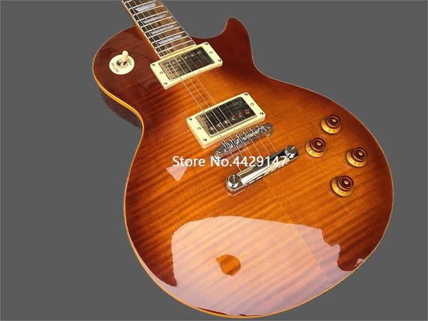 6-string lp electric guitar with solid mahogany body, bacon flame maple customizable, chrome-plated hardware
6-string lp electric guitar with solid mahogany body, bacon flame maple customizable, chrome-plated hardware